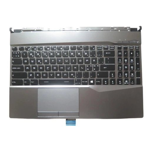 Gray Laptop PalmRest&Keyboard For MSI GL65 Leopard 9SDK Nordic NE Single-Key RGB Backlighting New