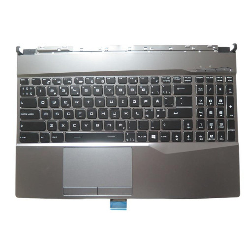 Gray Laptop PalmRest&Keyboard For MSI GL65 Leopard 9SFK Nordic NE Single-Key RGB Backlighting New
