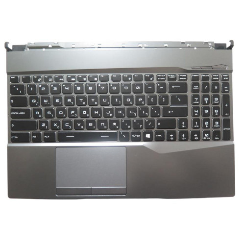 Gray Laptop PalmRest&Keyboard For MSI GL65 Leopard 10SCXK Hebrew HB Single-Key RGB Backlighting New