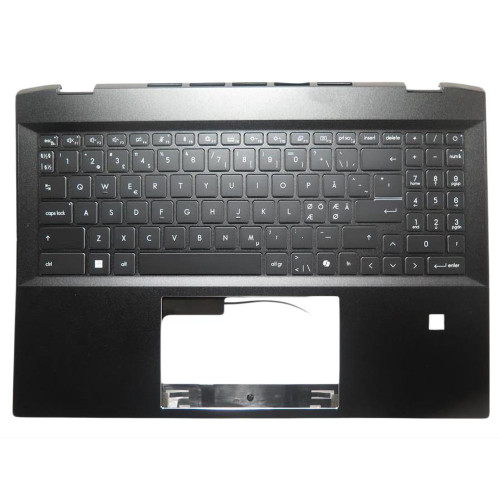 Used Laptop Black PalmRest& Black Keyboard For MSI Summit E16 AI STUDIO A1VFTG MS-1596 596C211 E2P-59101XX S1N3EDN2T3SA0 V203122NK6 AI Nordic NE Monochrome Backlight