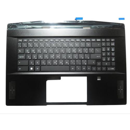 Laptop Blue PalmRest& Black Keyboard For MSI Stealth 17 Studio A13V MS-17P2 3077P1C213S0B 95717P211EC22 MS17P2 S1N3EAR2K2SA0 V203122AK1 Arabia AR Single-Key RGB Backlighting New