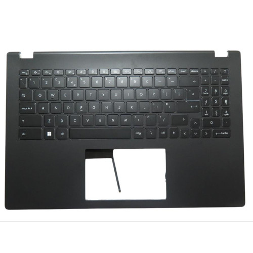 Laptop Black PalmRest& Black Keyboard For MSI Modern 15 H-C13M / Modern 15 H C13M United Kingdom UK/GB Monochrome Backlight New