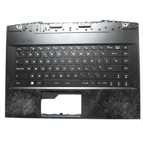 Used Laptop Black PalmRest& Black Keyboard For MSI GE66 GP66 307541C232A89 NSK-FFNBN 9Z.NJ2BN.N0U United Kingdom UK/GB Single-Key RGB Backlighting With Type-C Port And SD Card Slot