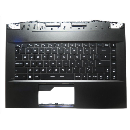 Used Laptop Gray PalmRest& Black Keyboard For MSI GE66 GP66 545C411 E2P-54107XX NSK-FFNBN 9Z.NJ2BN.N0U United Kingdom UK/GB Single-Key RGB Backlighting