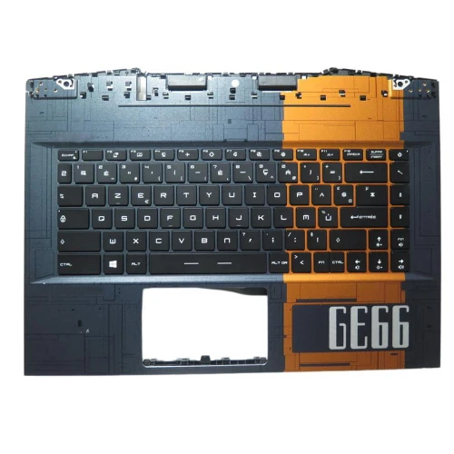 Used Laptop Blue-Yellow PalmRest& Black Keyboard For MSI GE66 Raider Dragonshield Limited Edition 11UE MS-1543 MS1543 MS1543 French FR