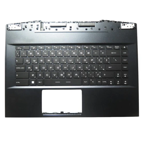 Laptop Blue PalmRest& Black Keyboard For MSI GE66 Raider 11UE 11UG 11UH Arabia AR Single-Key RGB Backlighting New
