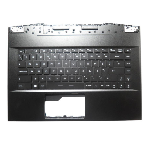 Used Black PalmRest& Black Keyboard For MSI GE66 Raider GE66 Deluxe Edition-12U GE66 12UH 12UHS 12UGS United Kingdom UK/GB Single-Key RGB Backlighting