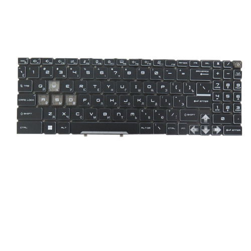 Laptop Monochrome Blue Backlit Keyboard For MSI GL76 NSK-FGBN 1D 9Z.NK1BN.C1D Russian RU Black New