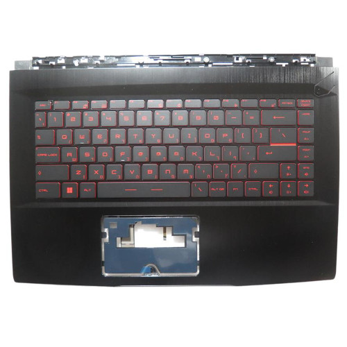 Laptop Black PalmRest&Keyboard For MSI GF63 WP65 WF65 3076WKC211Y31 NSK-FDXBN 9Z.NEVBN.D0H Without Touchpad Red Word Hebrew HB Monochrome Backlight New