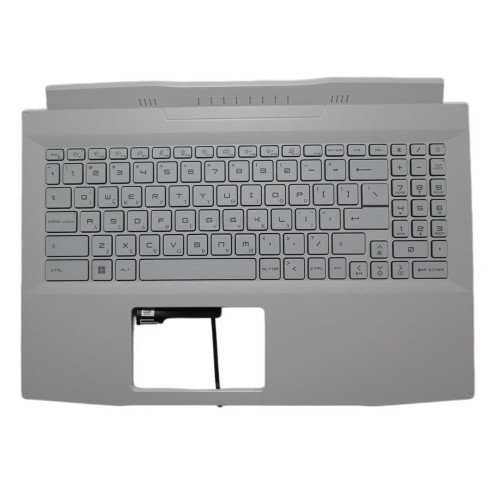 Laptop White PalmRest&Keyboard For MSI GF66 GF76 MS-1581 307581C311M77 S1N3EGR311SA0 V203222GK2 Without Touchpad Greece GK Monochrome Backlight New
