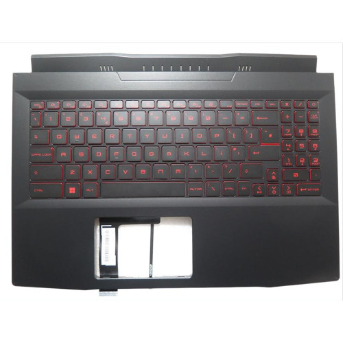 Used Laptop Black PalmRest&Keyboard For MSI GF66 GF76 MS-1582 307582C211M77 NSK-FG0DBN 9Z.NK1BN.D0U Without Touchpad Monochrome Backlight Red Word United Kingdom UK
