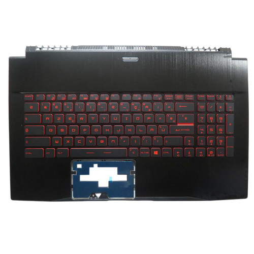 Used Laptop Black PalmRest&Keyboard For MSI GF75 WF75 MS-17F3 3077F3C211TF12 NSK-FB1BN 9Z.NCXBN.10F Without Touchpad Red Word Backlight French FR