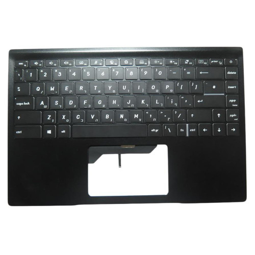Used Laptop Black PalmRest&Keyboard For MSI Prestige 14 4D1C213 S1N3EHB282SA0 V194222EK1 Without Touchpad Monochrome Backlight Hebrew HB