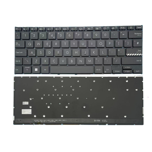 Laptop Keyboard For ASUS VivoBook 14 M1402I M1402IA Without Frame Black United Kingdom UK With Backlit