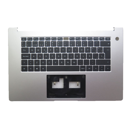 Laptop PalmRest&Keyboard For HUAWEI MateBook D15 2020 9Z.NG25H.00S Silver With Black Spanish SP Keyboard Without Touchpad 