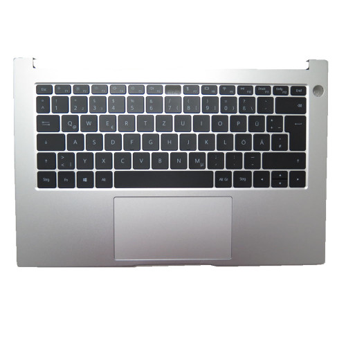 Laptop PalmRest&keyboard For HUAWEI MateBook D14 9Z.NG2BN.00G QA2765206T003493 Silver German GR With Touchpad With Backlit 