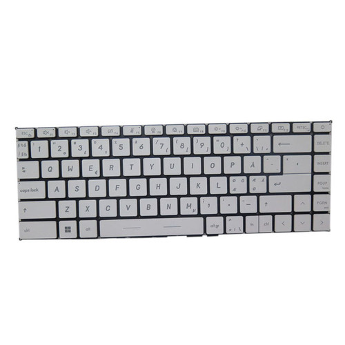 Laptop Backlit Keyboard For MSI Prestige 15 A11S A11SB A11SC A11UC A11UD MS-16S6 A11SCS A11SCX A11MO A11MOT MS-16S7 Big ctrl Nordic NE White No Frame