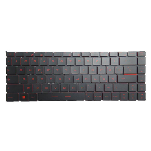 Laptop Monochrome Backlit Keyboard For MSI GS65 9Z.NEVBN.X0E NSK-FDXBN 0E S1N3EIT2M1D10 FDDBN S1N-3EIT2M1-D10 Italy IT Black Red Word New