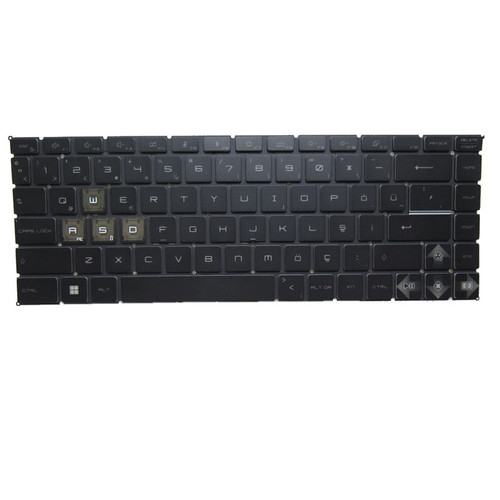 Laptop Backlit Keyboard For MSI NSK-FD5BN 9Z.NEVBN.50T S1N2ETR2S1D10 FDDBN S1N-2ETR2S1-D10 Turkey TR Black Without Frame New