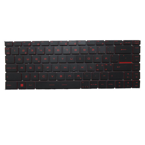 Laptop Backlit Keyboard Red Words For MSI NSK-FDXBN 9Z.NEVBN.X1N S1N2EDN2Q1D10 FDDBN S1N2EDN2Q1D10 Nordic NE Black Without Frame New