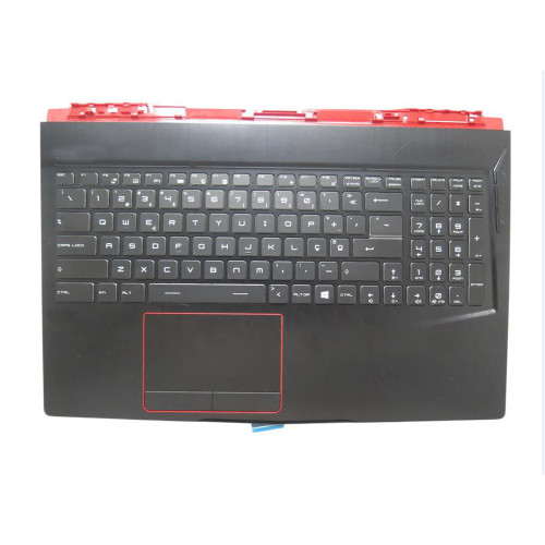 Laptop PalmRest&Keyboard For MSI GE63 Series GE63 Raider RGB 8RE 8RF 8SE 8SF 8SG 9SE 9SF 9SG Portugal PO Backlit With Red Frame No Touchpad New