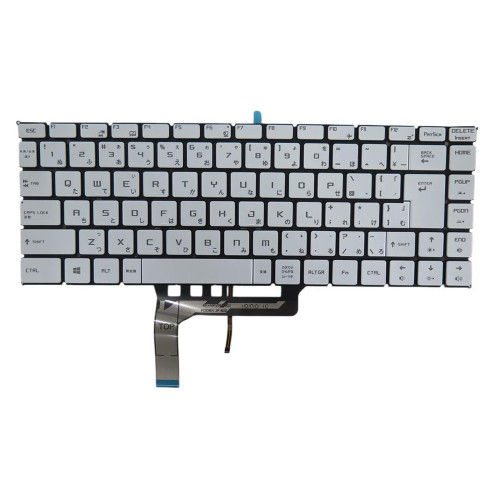 White Laptop Monochrome Backlit Keyboard For MSI NSK-FDFBN 0J FDDBN 9Z.NEVBN.F0J S1N3JJP371D10 S1N-3JJP371-D10 Japanese JP No Frame
