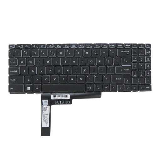 Laptop Single-zone RGB Backlit Keyboard For MSI NSK-FG0DBN 01 9Z.NK1BN.D01 S1N3EUS233D10 English US Black No Frame New