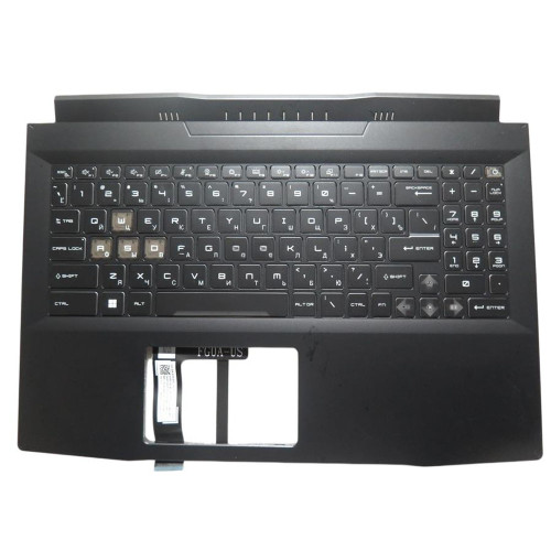 Laptop Black PalmRest& Black Keyboard For MSI GF66 GF76 MS-1585 307585C211M77 NSK-FG0JBN 9Z.NK1BN.J0R Russian RU 4-zone RGB Backlight New