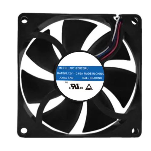 Cooling Fan For SJ SC120825RU DC12V 0.65A 8025 3-wire New