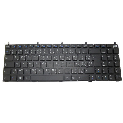 Laptop Without Backlit Keyboard For CLEVO X7200 X7201 Arabic French ARFR Black Without Frame New