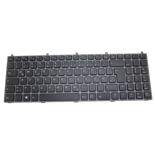 Laptop Without Backlit Keyboard For CLEVO X7200 X7201 German GR Black With Gray Frame New
