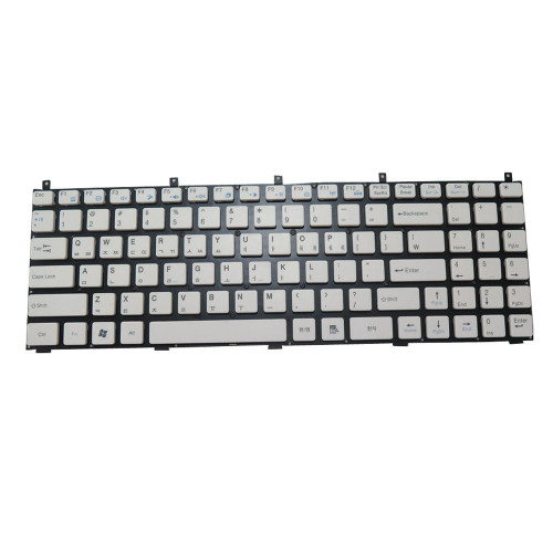 White Laptop Without Backlit Keyboard For CLEVO X7200 X7201 Korean KR Without Frame New