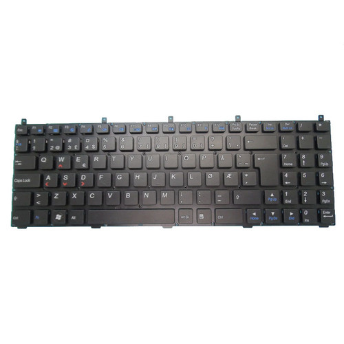 Laptop Without Backlit Keyboard For CLEVO X7200 X7201 Norwegian NW Black Without Frame New