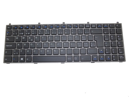 Laptop Keyboard For CLEVO X7200 X7201 Swiss SW Gray Frame