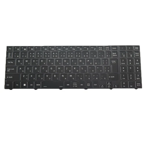 Laptop 4-zone RGB Backlighting Keyboard For CLEVO X585WNR X585WNR-D X585WNR-G X585WNS X585WNS-D X585WNS-G X585WNT X585WNT-D X585WNT-G Japanese JP Black Frame