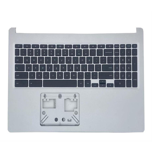 Laptop Silver PalmRest&Keyboard For ACER Chromebook 315 CB315-4H N21Q9 English US Black Keyboard New