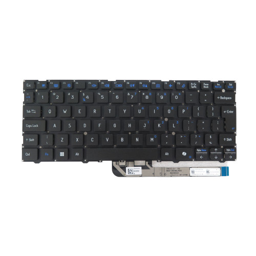 (AI Key) (Large Enter key) Laptop No Backlit Keyboard For ACER TravelLite TL14-52M UN.34GSI.01K English US Black New