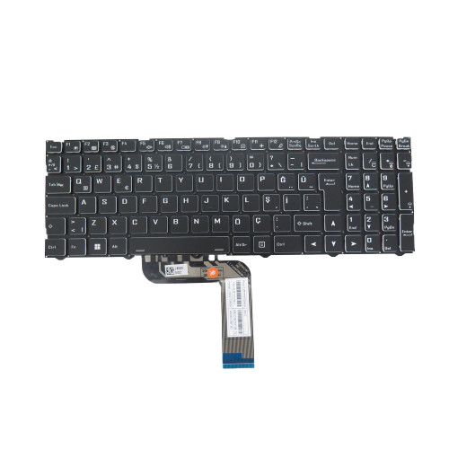 Laptop No Backlit Paper Keyboard For Eluktronics N970TF Turkey TR Black No Frame
