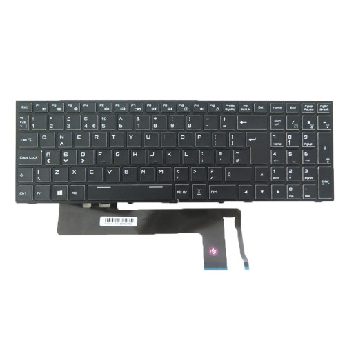 Laptop 3-zone RGB backlight Keyboard For Eluktronics P650RP6 P650RP6-G P650RS P650RS-G United Kingdom UK Black Frame New
