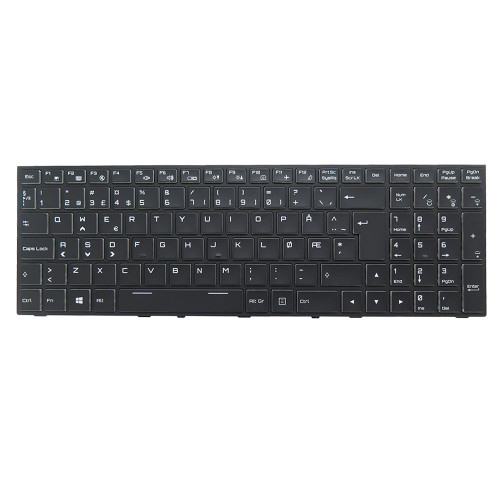 Laptop 3-zone RGB Backlight Keyboard For Eluktronics P670RP6 P670RP6-G P670RS P670RS-G Norwegian NW Black Frame New