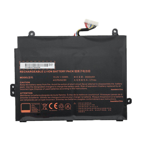 Laptop Battery For Eluktronics P950HR P950HR Pro-X Pro-X P950HR P955ER P955ER Pro-X P957HR 15.2V 55WH 3500MAH New