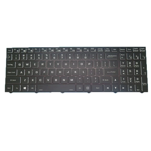 Laptop Monochrome RGB Backlight Keyboard For Eluktronics THICC-15 THICC-17 English US Black Frame New
