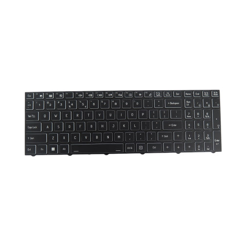 Laptop Single-Zone Backlight Keyboard For CVM18H93U49430E 6-80-NJ511-01B-1 United States US Black Frame New