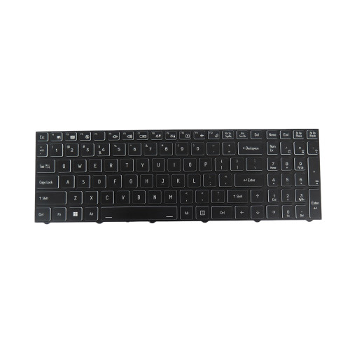 Laptop Single-Zone Backlight Keyboard For CVM18H93US9430E 6-80-NJ510-01C-1 United States US Black Frame New