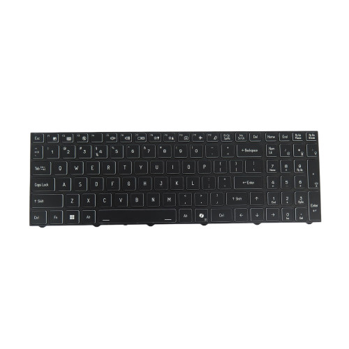Laptop Single-Zone Backlight Keyboard For CVM22K33US9430A 6-80-PE610-01C-1 United States US With AI Key Black Frame New