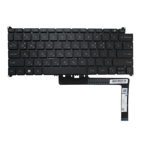 Laptop Monochrome Backlit Keyboard For ACER TravelMate P6 14 AI TMP614-54T-TCO P614-54T-TCO Korean KR Black New