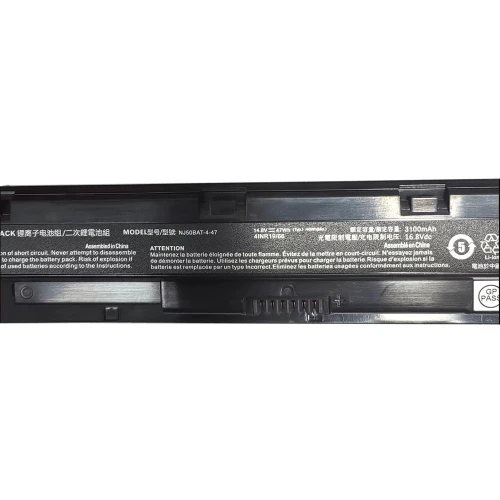Laptop Battery For CLEVO NJ50DU NJ50PU NJ51PU NJ55PU NJ56PU NJ70AU NJ70PU NJ75AU 14.8V 47WH 3100MAH New