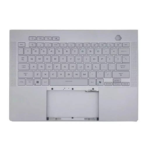 Laptop PalmRest&keyboard For ASUS ROG Zephyrus G14 RE-MP12.63.022820 0KNR0-2B1MUS00 V245546FS1 White Top Case Black United States US keyboard With Backlit With AI Key Used