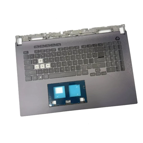 Laptop PalmRest&keyboard For ASUS ROG Strix SCAR 17 G713PI G713PU G713PV Gray Top Case WASD Crystal Keycaps With Black United States US keyboard With Backlit New