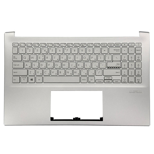 Laptop PalmRest&Keyboard For ASUS Vivobook 15 P3500CPA P3500CPC P3500CPH Silver Top Case With Backlit Hebrew HB Silver Keyboard